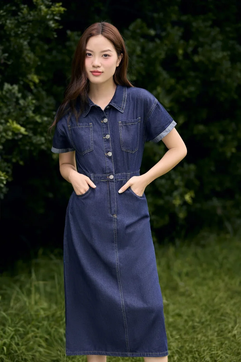Top 10 kiểu đầm sơ mi suông siêu tôn dáng nên có trong tủ đồ (2)