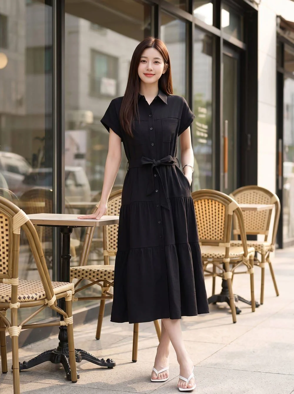 Top 10 kiểu đầm sơ mi suông siêu tôn dáng nên có trong tủ đồ (15)
