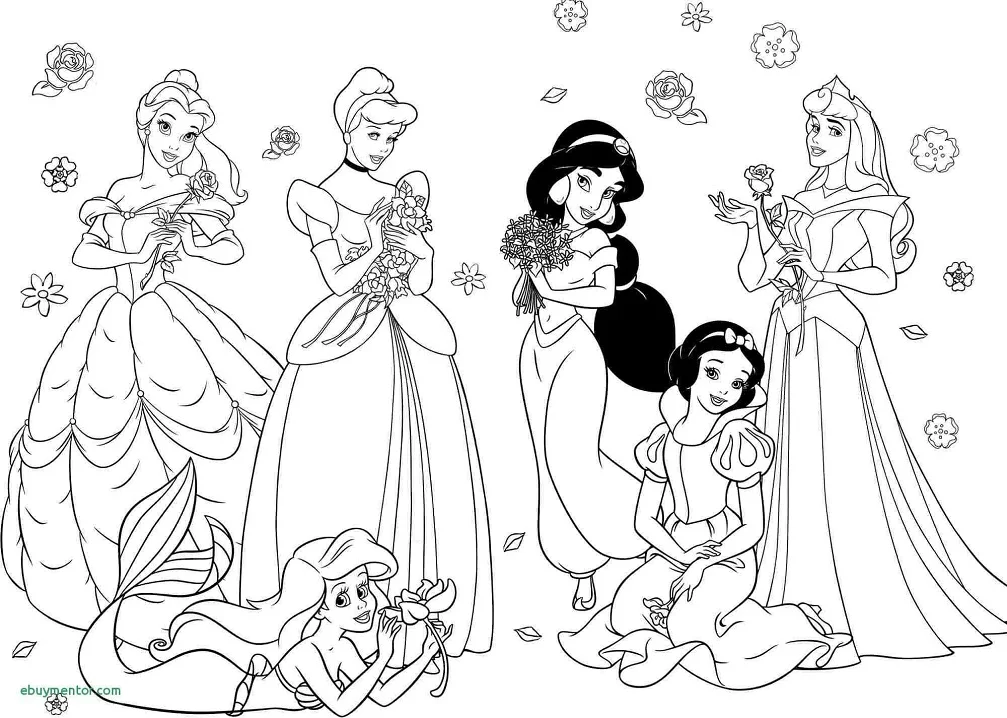 Tô Màu Công Chúa Disney - Tranh Tô Màu Cho Bé