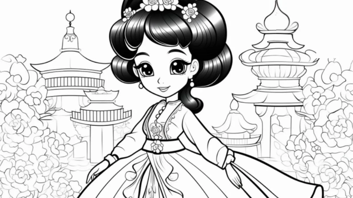 Tranh tô màu công chúa Hàn Quốc đẹp nhất (2)