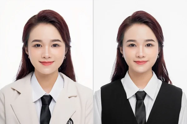 Điều chỉnh tư thế ngồi thẳng để chụp ảnh thẻ đẹp