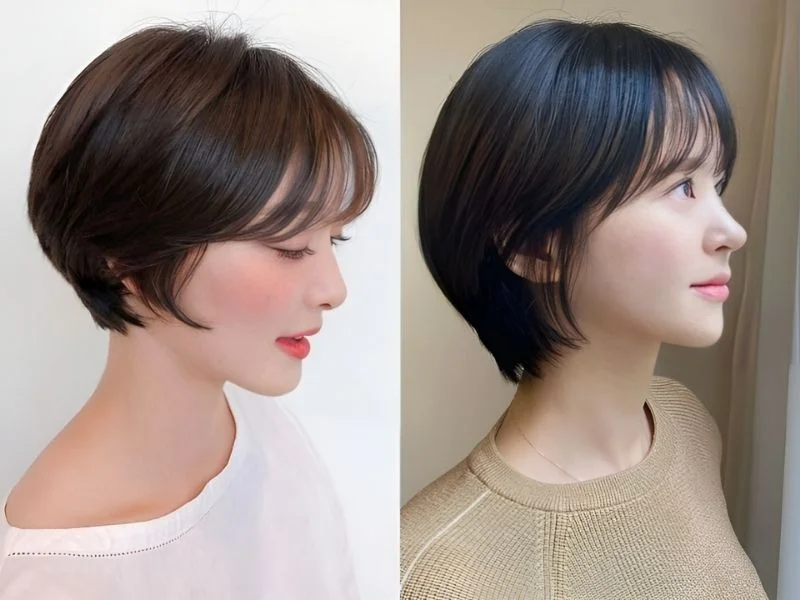 Tóc ngắn mái thưa Hàn Quốc