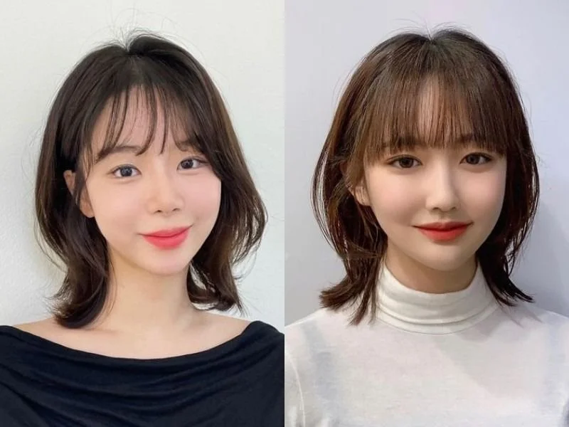 Tóc ngắn mái thưa cắt mullet