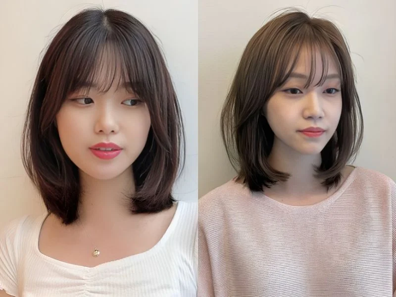 Những kiểu tóc ngắn mái thưa cho mặt dài