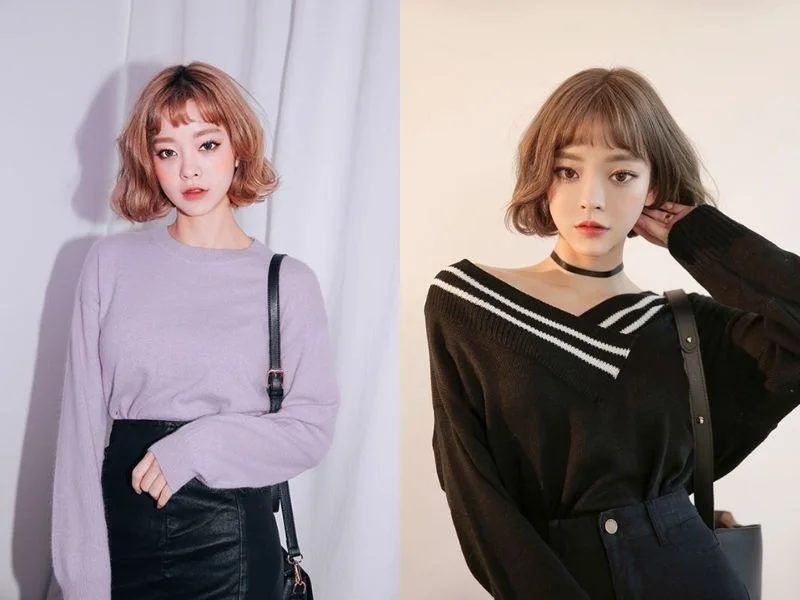 Kiểu tóc ngắn mái thưa ngố