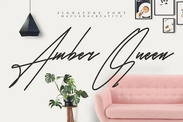 Font chữ Amber Queen Signature