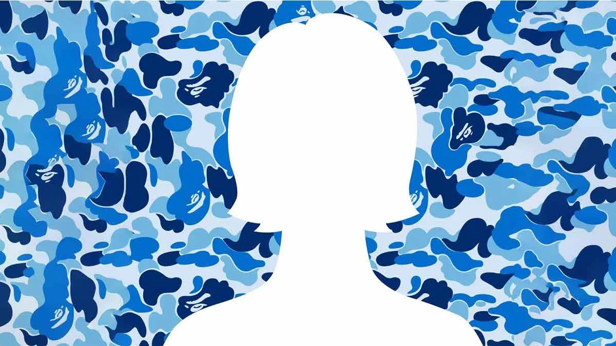 Avatar mặc định hình người màu trắng trên nền họa tiết xanh