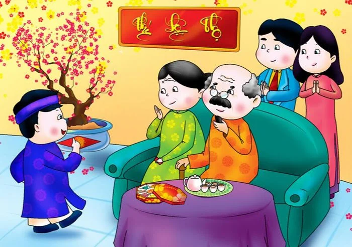 Những tác phẩm tranh vẽ đẹp nhất về chủ đề ngày Tết
