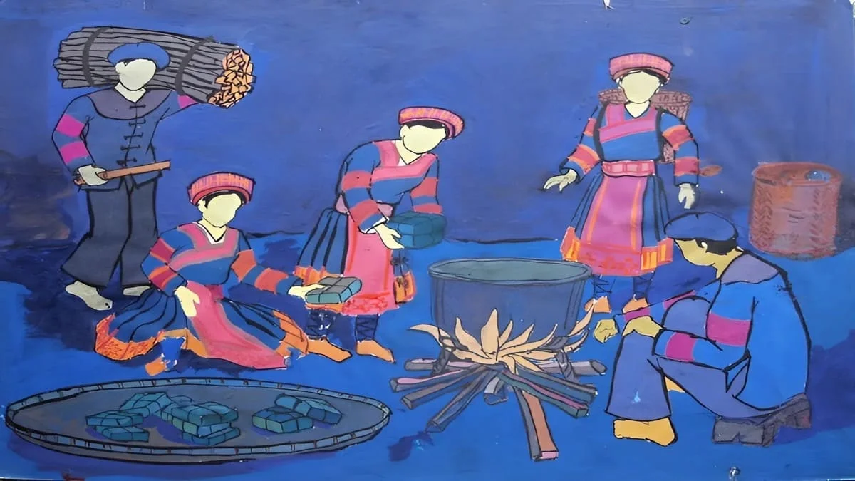 Vẽ tranh ngày Tết quê em