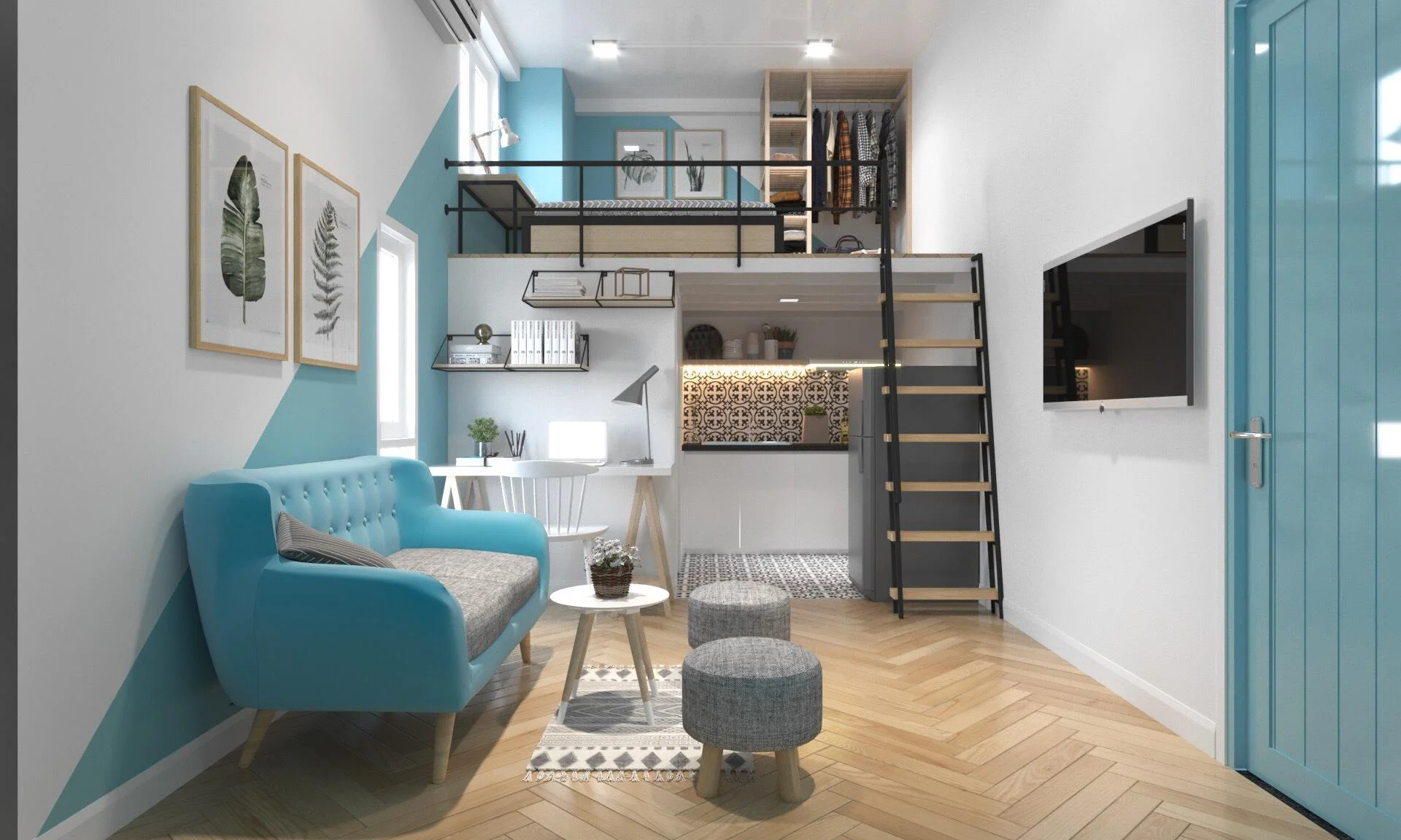30+ Mẫu decor phòng trọ đẹp đơn giản, tiết kiệm chi phí (4)