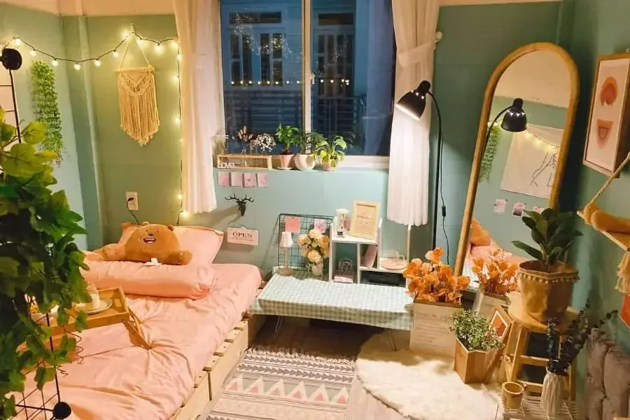 Mẫu phòng trọ Hàn Quốc đẹp, nhẹ nhàng và ấm cúng