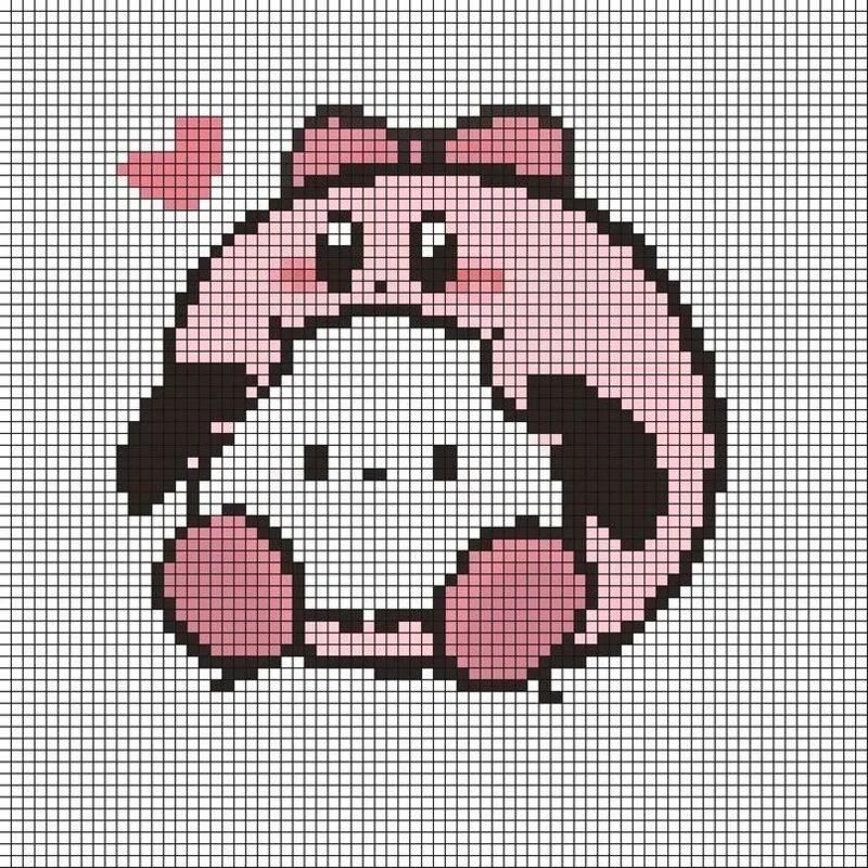 999+ hình tranh Pixel đơn giản, mini cute dễ vẽ theo ô vuông (5)