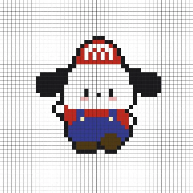 999+ hình tranh Pixel đơn giản, mini cute dễ vẽ theo ô vuông (4)