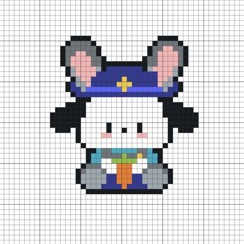 999+ hình tranh Pixel đơn giản, mini cute dễ vẽ theo ô vuông (6)