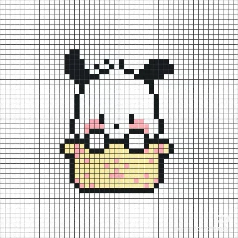 999+ hình tranh Pixel đơn giản, mini cute dễ vẽ theo ô vuông (3)