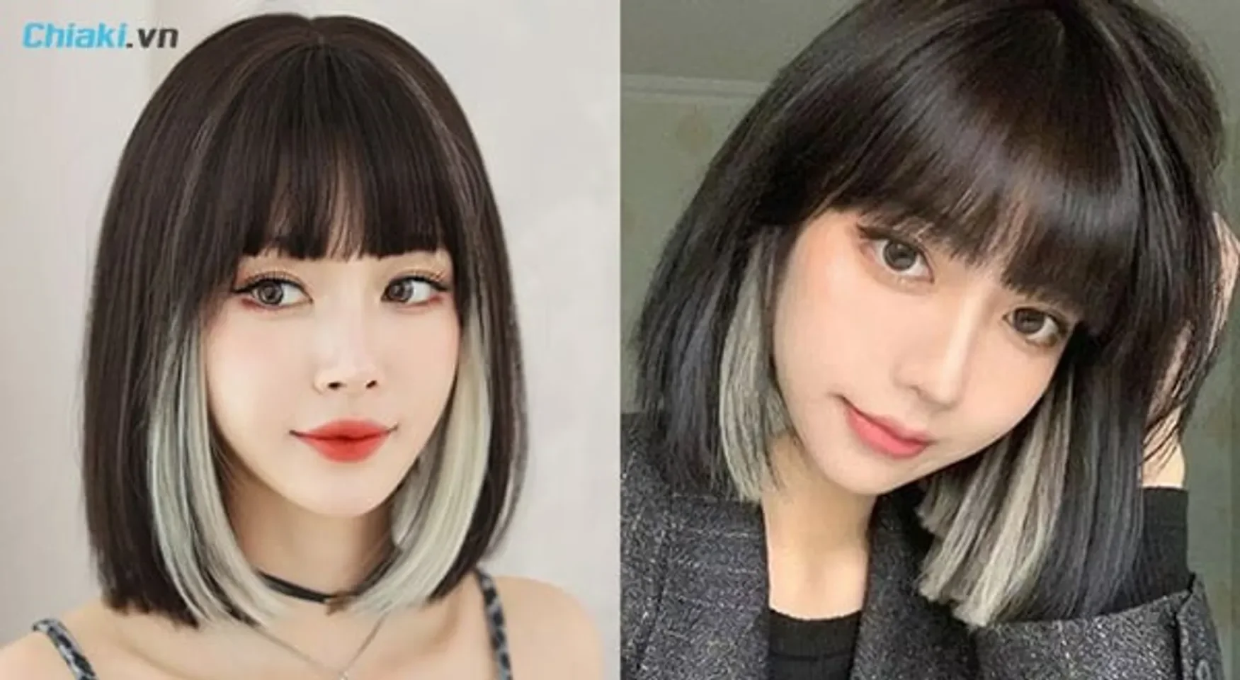 Mẫu tóc ngắn nhuộm highlight cá tính