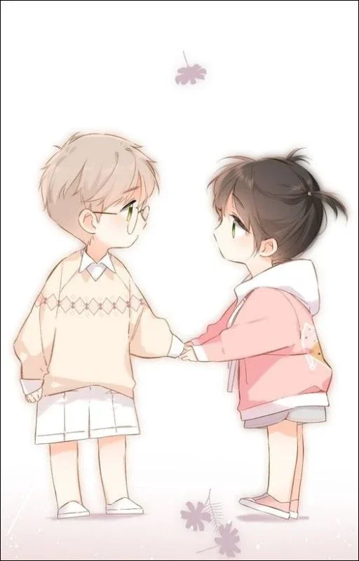 Hình anime cặp đôi dễ thương cho di động