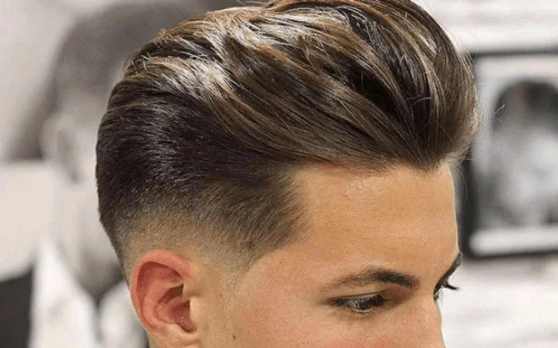 Tóc nam undercut ngắn vuốt thẳng