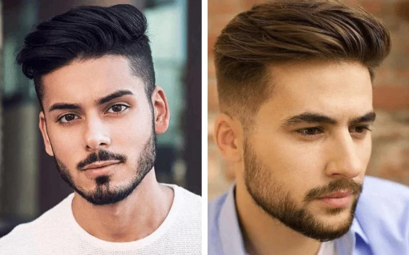 Tóc nam undercut ngắn vuốt lệch