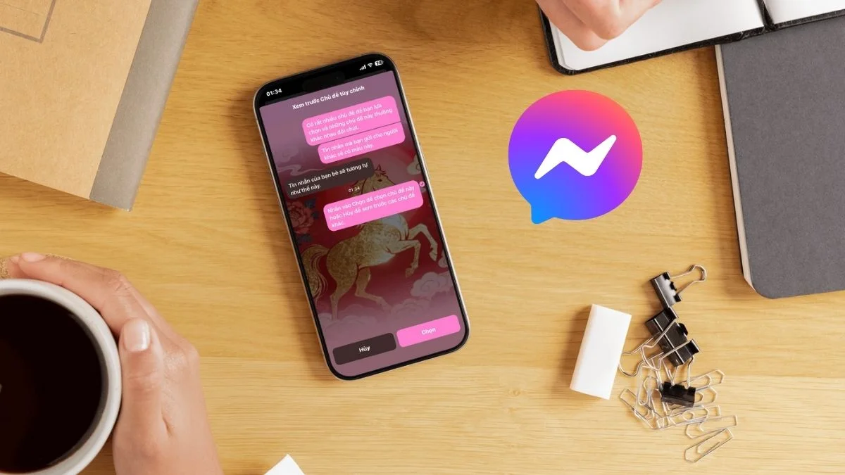 Thay đổi chủ đề Tết Messenger đơn giản và siêu đẹp