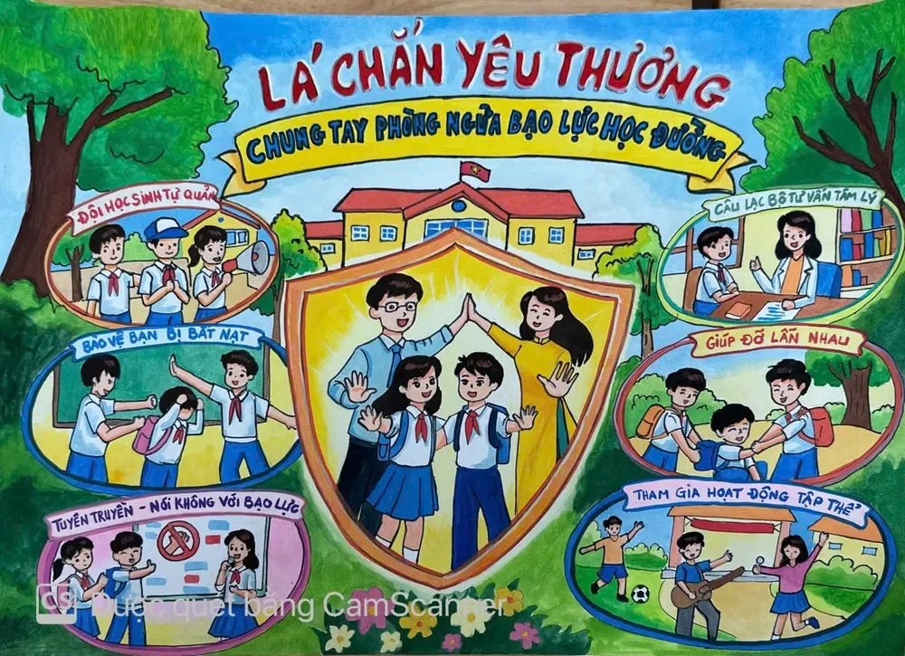 Đẩy lùi bạo lực học đường từ nét vẽ của học sinh tiểu học | BÁO SÀI GÒN GIẢI PHÓNG