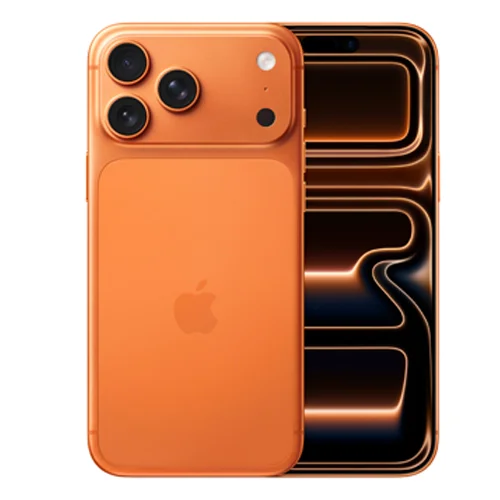 Mặt lưng iPhone 17 Pro Max màu cam với cụm camera đặc trưng