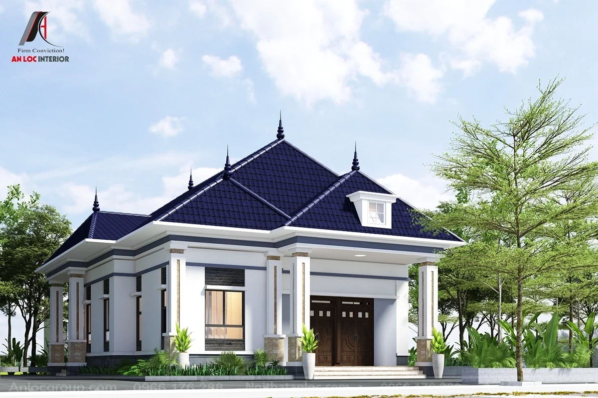 Mẫu nhà cấp 4 đẹp 100m2 mái thái