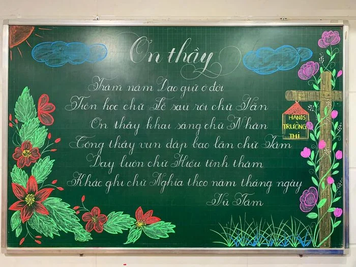 Top 6 Mẫu Trang Trí Bảng Viết Chữ Đẹp Cho Giáo Viên