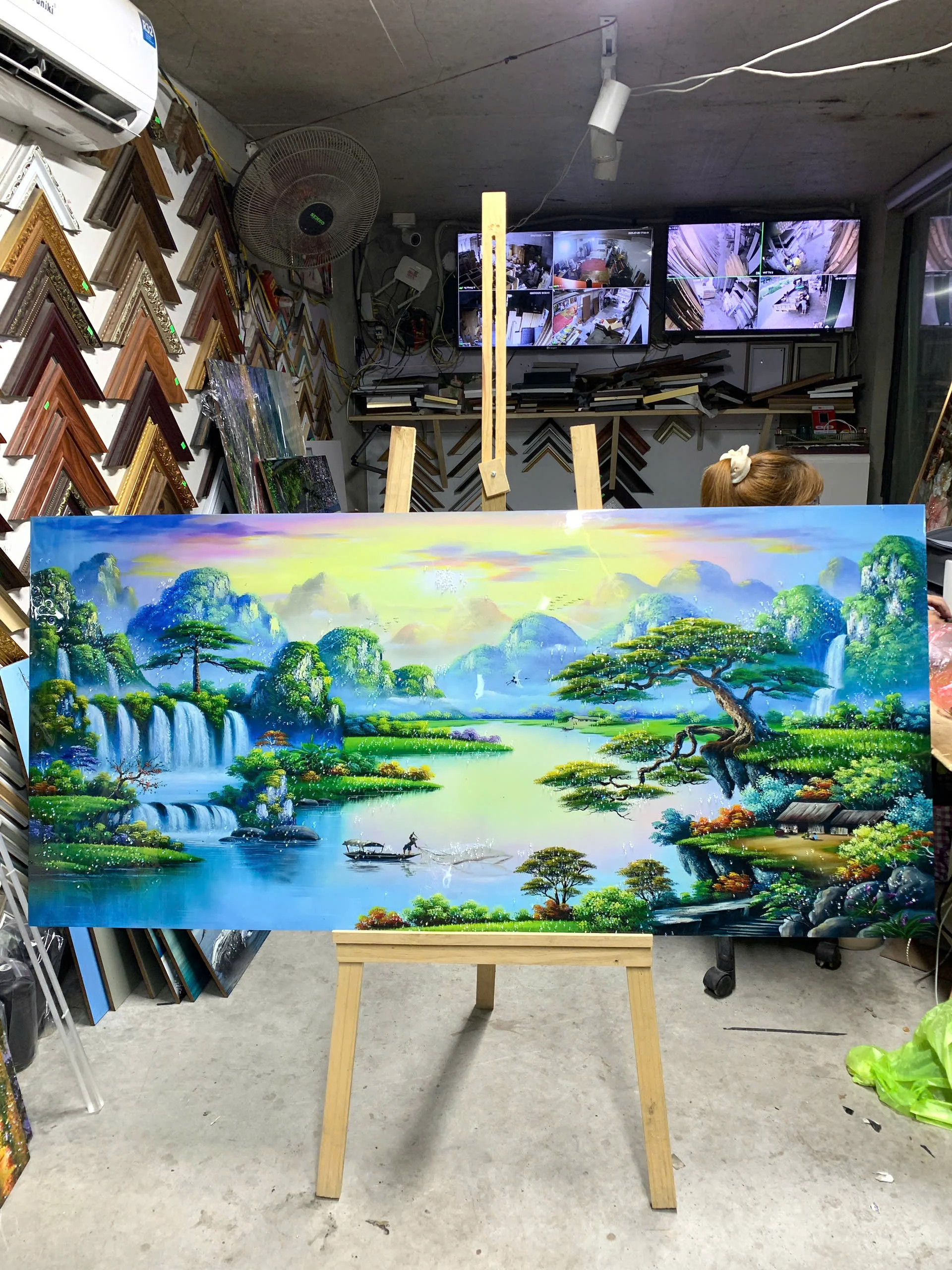 Tranh đính đá phong cảnh -mẫu ảnh gắn đá