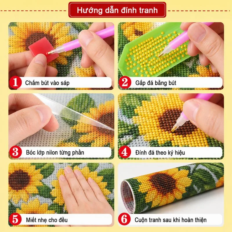 Tranh đính đá đẹp, hướng dẫn làm tranh đính đá