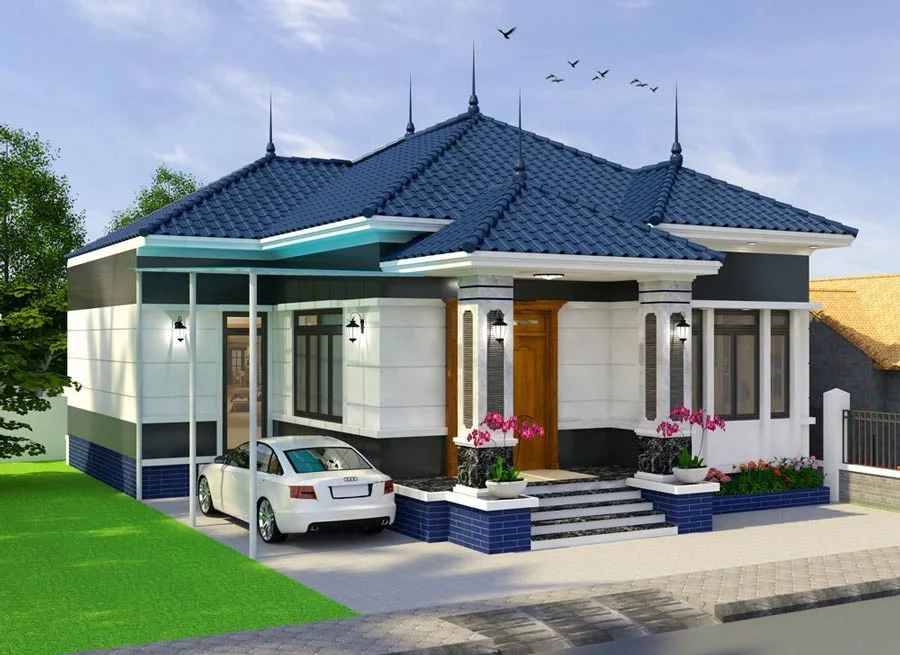 Mẫu biệt thự cấp 4 mái Nhật (3)
