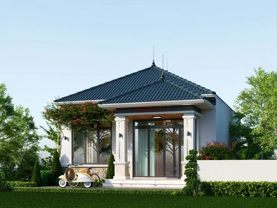 Nhà cấp 4 mái Nhật 80m2