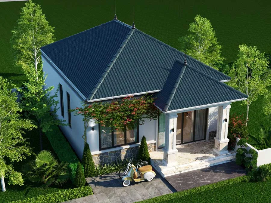 Nhà cấp 4 mái Nhật 80m2 (4)