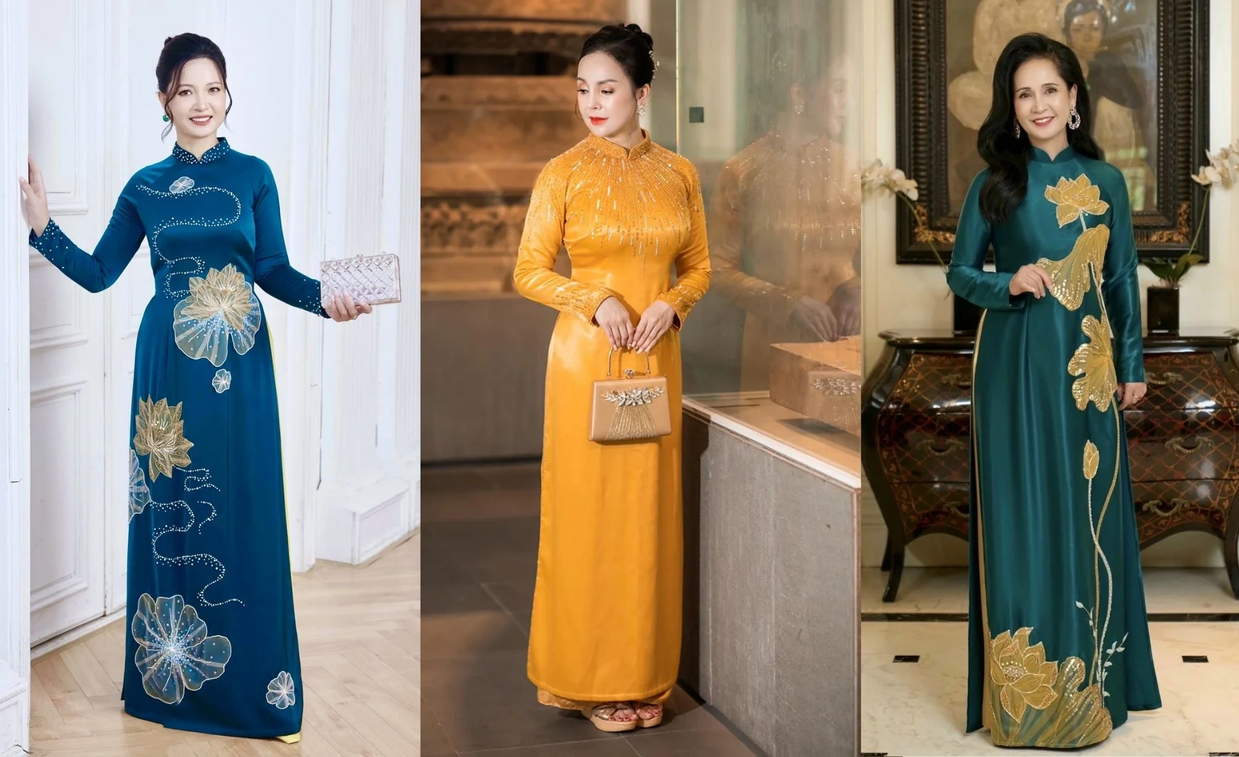 10+ Mẫu Áo Dài Cách Tân Trung Niên Sang Trọng, Thanh Lịch